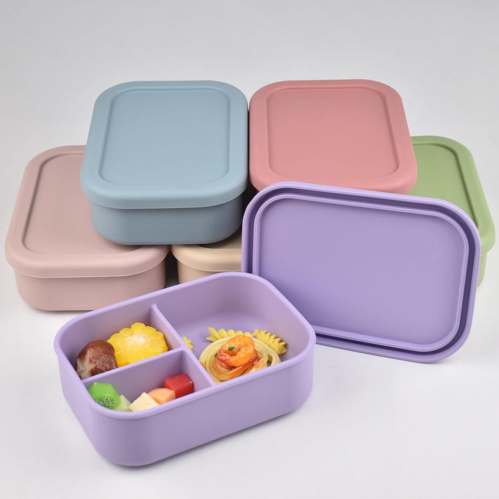Baby Food In Jar - Bento-Lunchbox aus lebensmittelechtem Silikon mit 3