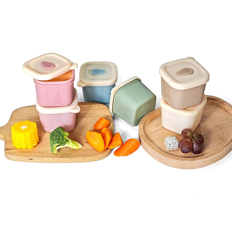 Baby Food Jars With Lids - Babynahrungsbehälter mit Deckel, Silikon-Aufbewahrungsboxen für Babynahrung