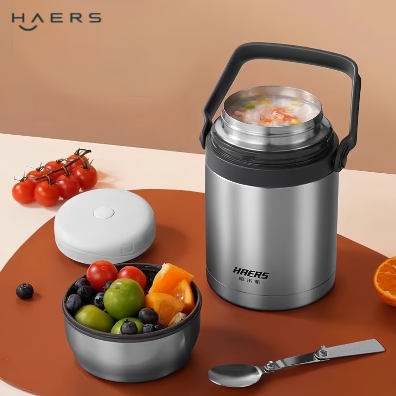 Baby Food Jar Insulated - HAERS 1L Isolierter Speisebehälter aus 304