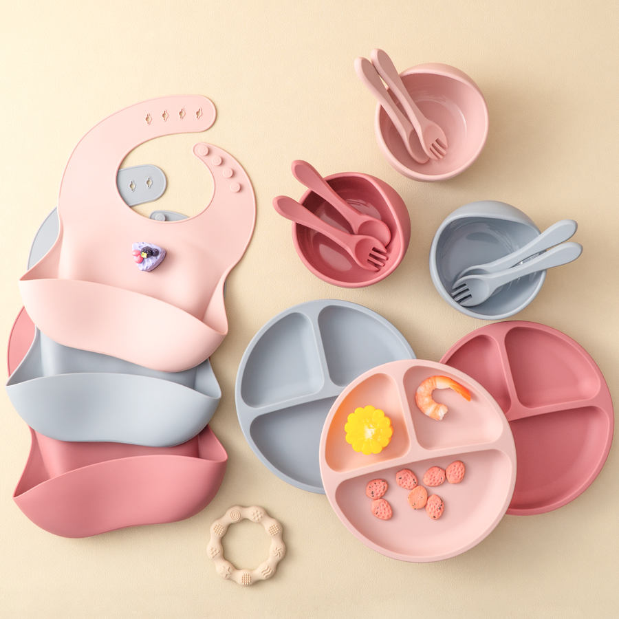 Baby Food Universe - 5Pcs Baby Silikon Fütterung Set Runde