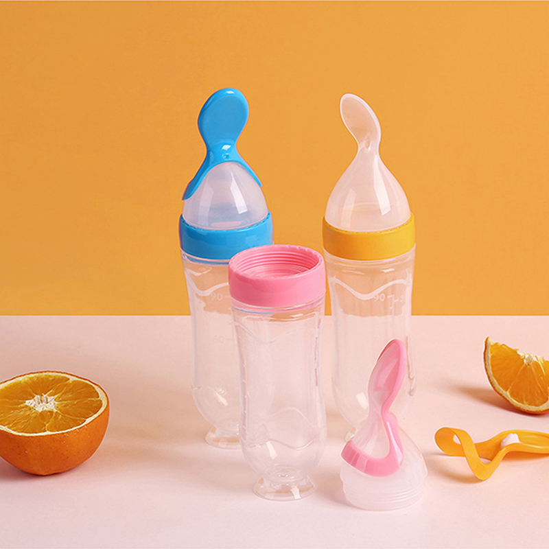 Baby Rice Food - Quetschen Fütterung Flasche Silikon Neugeborenen Baby