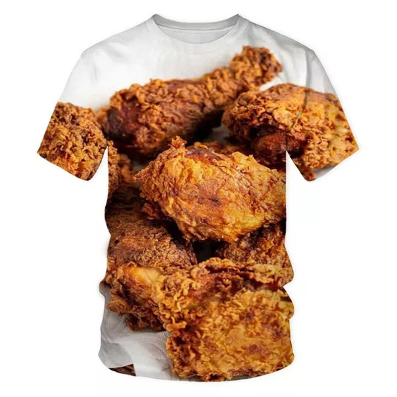 Baby Food With Chicken - Gebratenes Huhn Pasta Grafik T-Shirt für