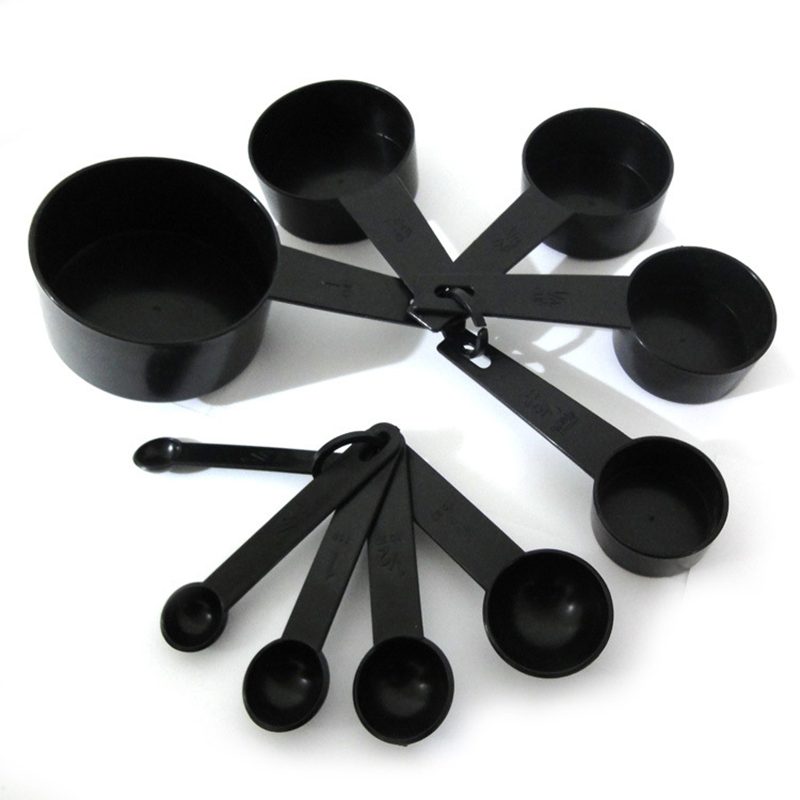 Baby Food Oatmeal - 10PCS Schwarz Set Kunststoff Messlöffel Messbecher