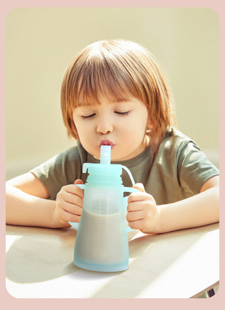 Baby Food In Jar - Neue Wiederverwendbare Silikon-Muttermilch-Aufbewahrungsbeutel Auslaufsicher Saugfähig BPA-frei