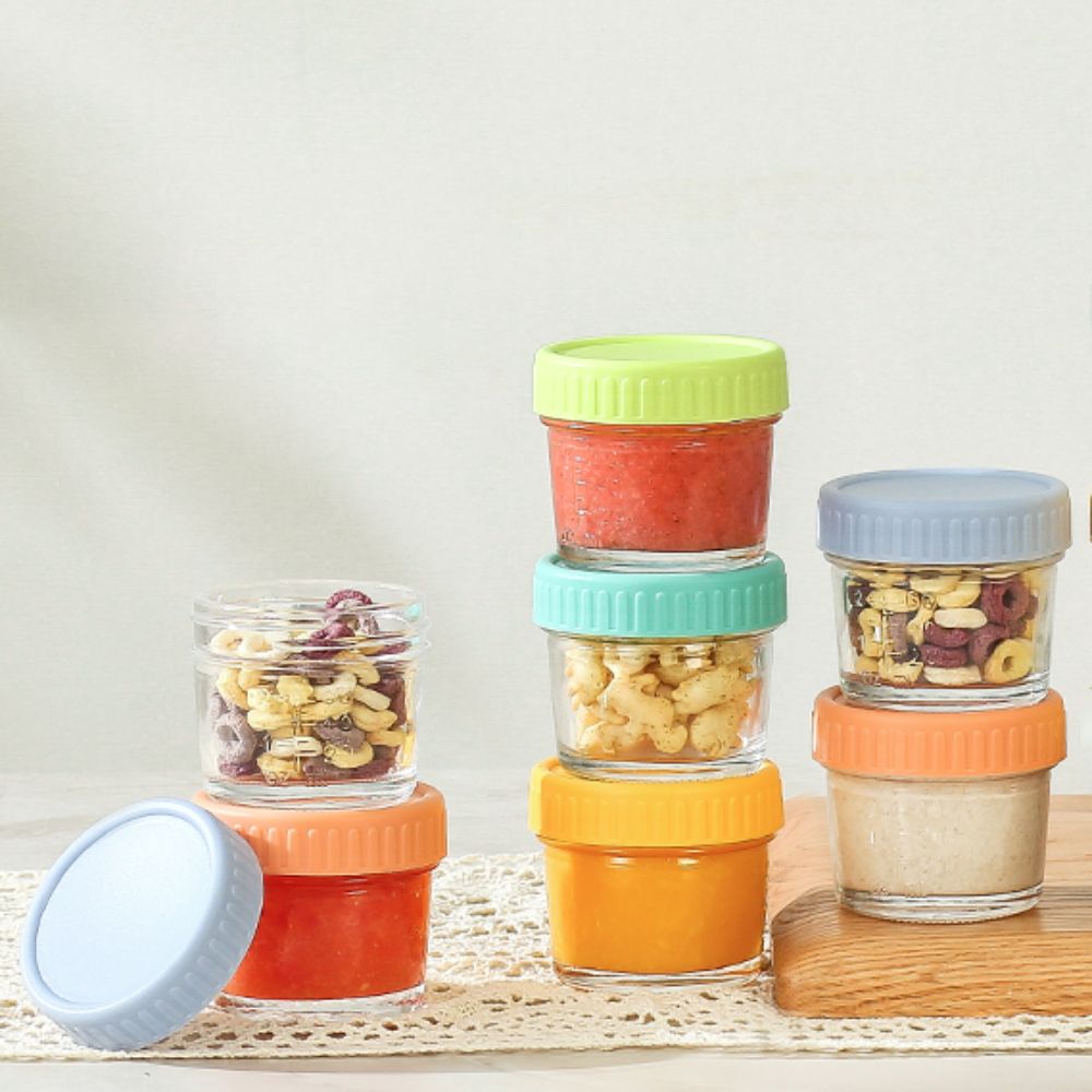 Baby Food Jars With Lids - 6 stücke Glas Babynahrung Jar Wiederverwendbare