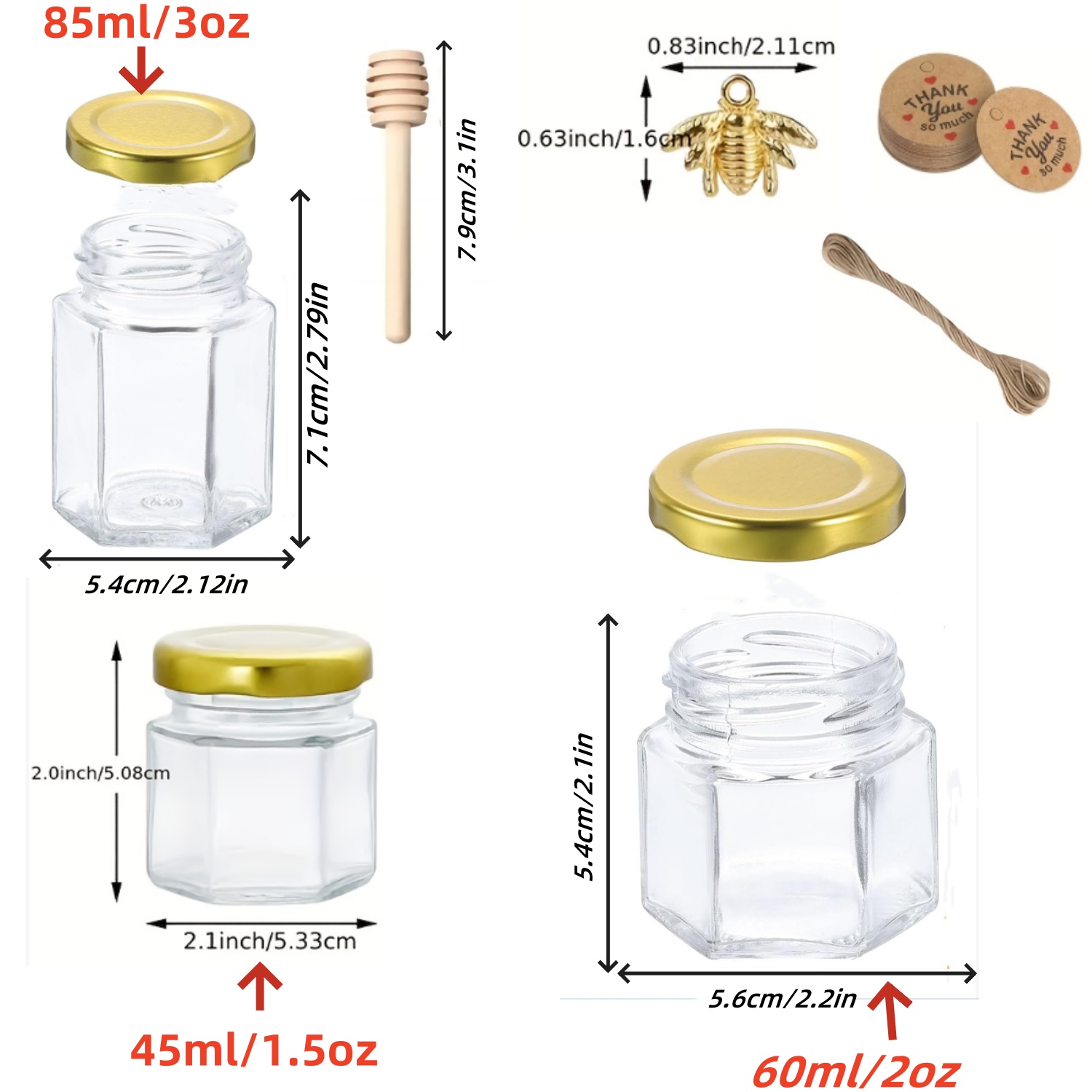 12/20/30/50/60 Stück Mini-Honi – Baby Food Jars With Lids Bewertung und Preis