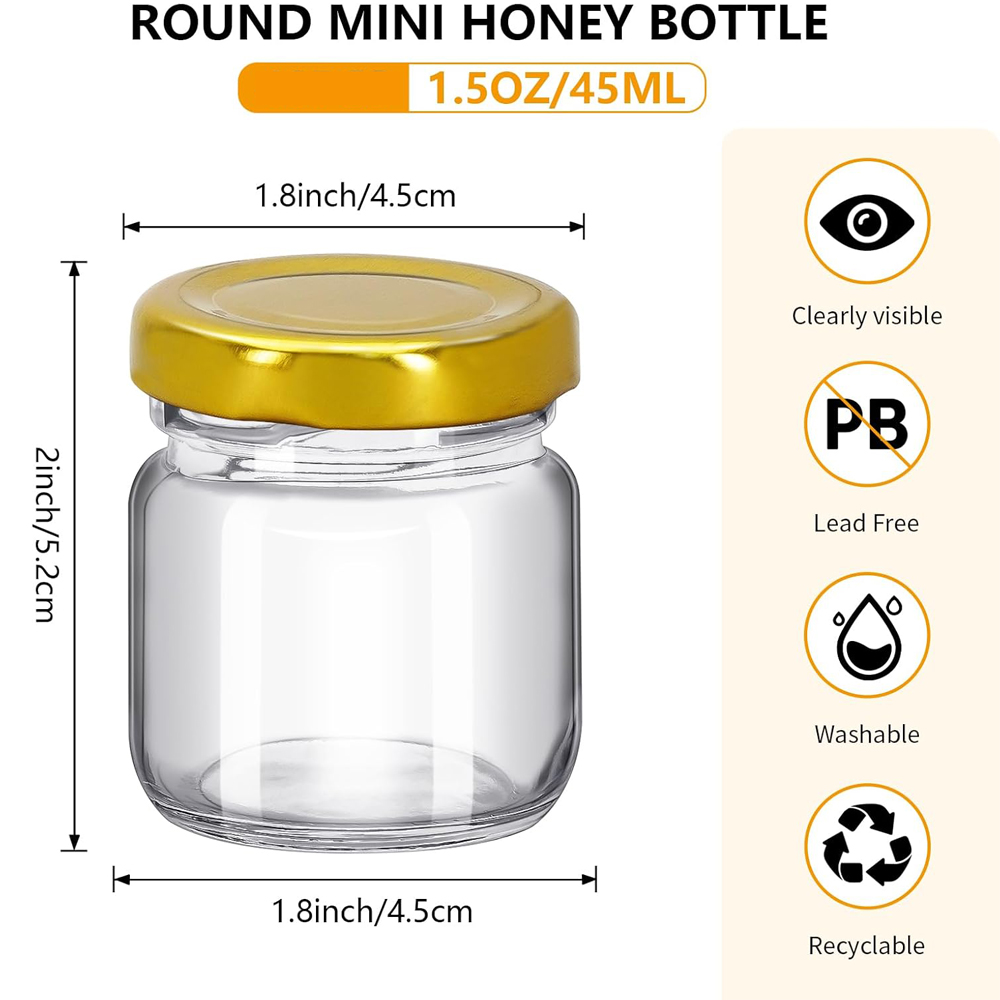 1,5 oz Runde Mini-Klare Honigg – Baby Food Jars With Lids Bewertung und Preis