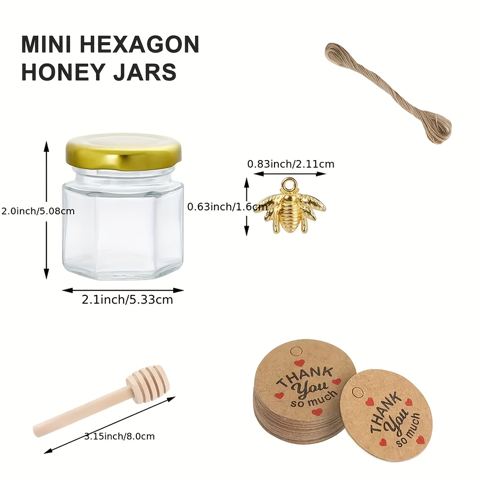 1,5oz, Sechseckige Mini-Honigg – Baby Food Jars With Lids Bewertung und Preis